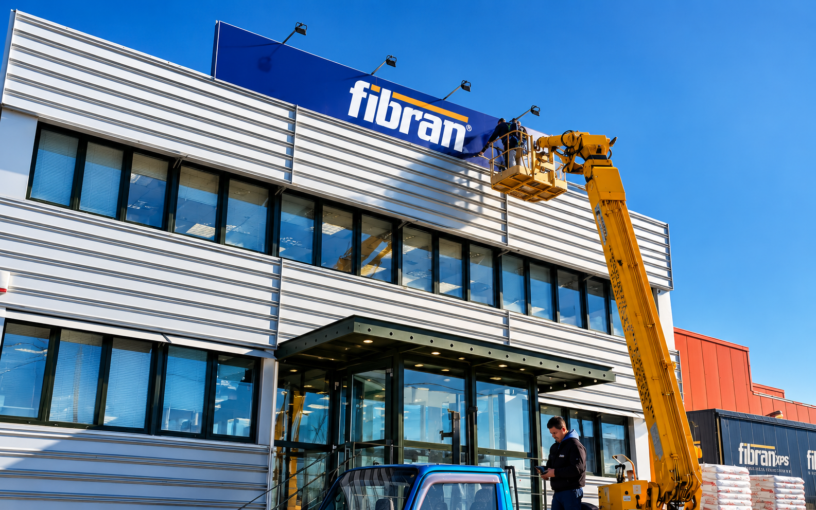 Fibran exterior signage installation